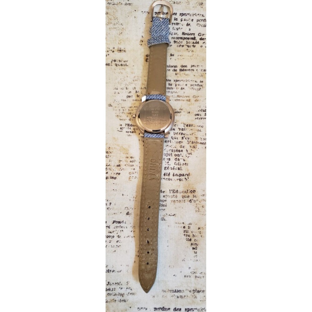 Vintage Armitron Peanuts Snoopy Joe Cool & Woodstock Watch with Denim Look Ban - Picture 9 of 14